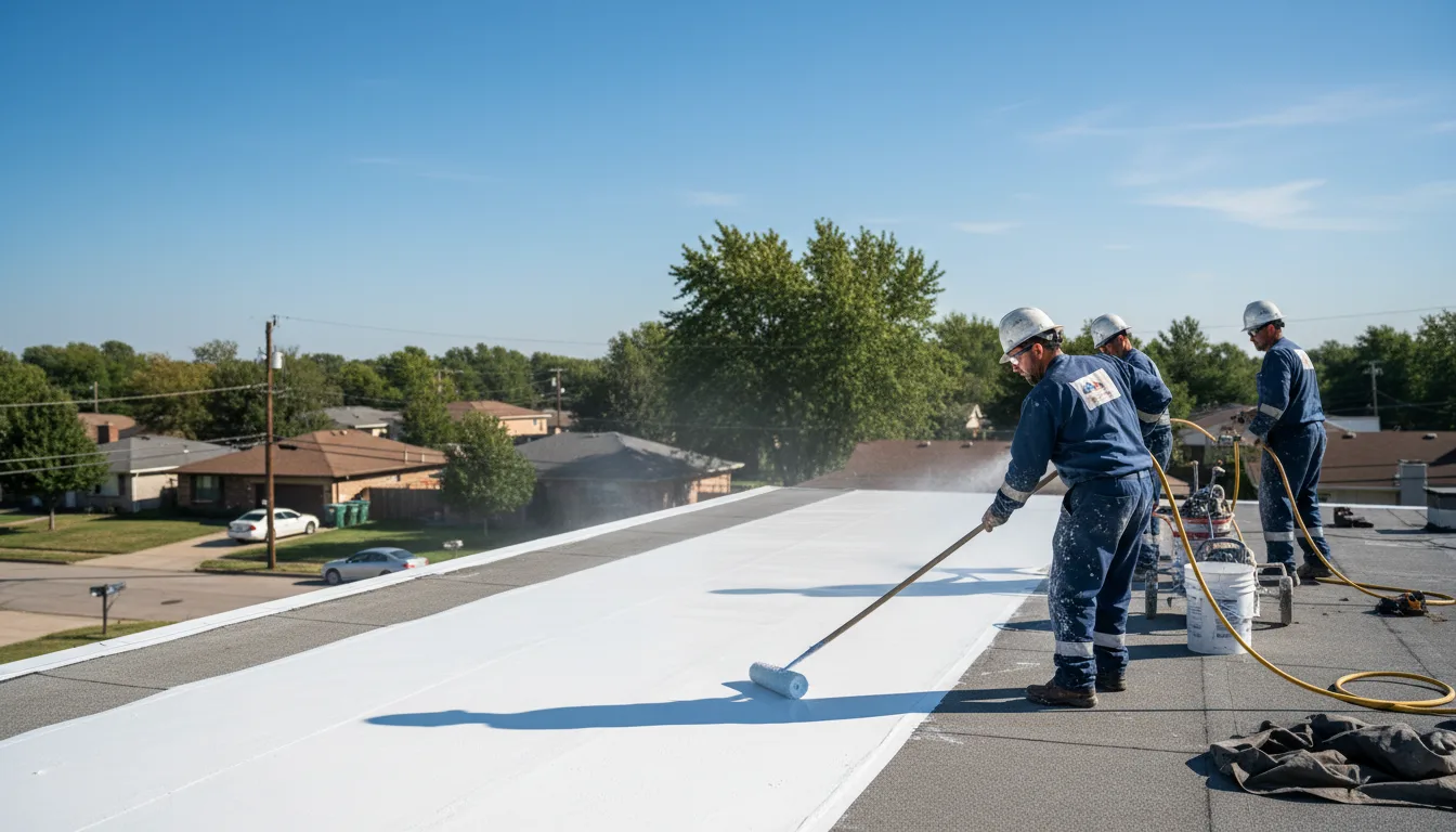 Commercial roof coating in Gwynneville, IN near me